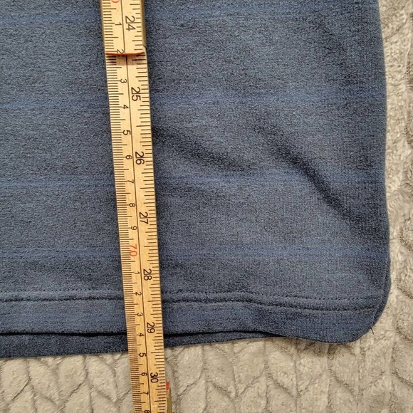 01.Algo Mens Performance Golf Polo Size 2XL Blue Striped Short Sleeve Quick‎ Dry - Picture 4 of 7